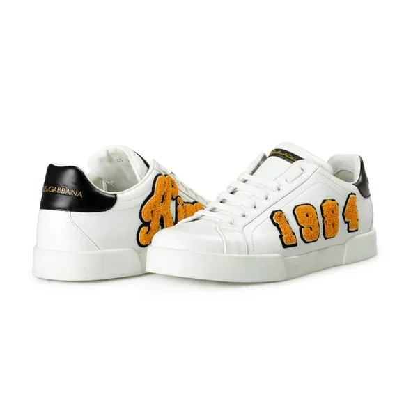 Dolce & Gabbana Men's Portofino 100% Leather Low Top Sneakers Shoes
